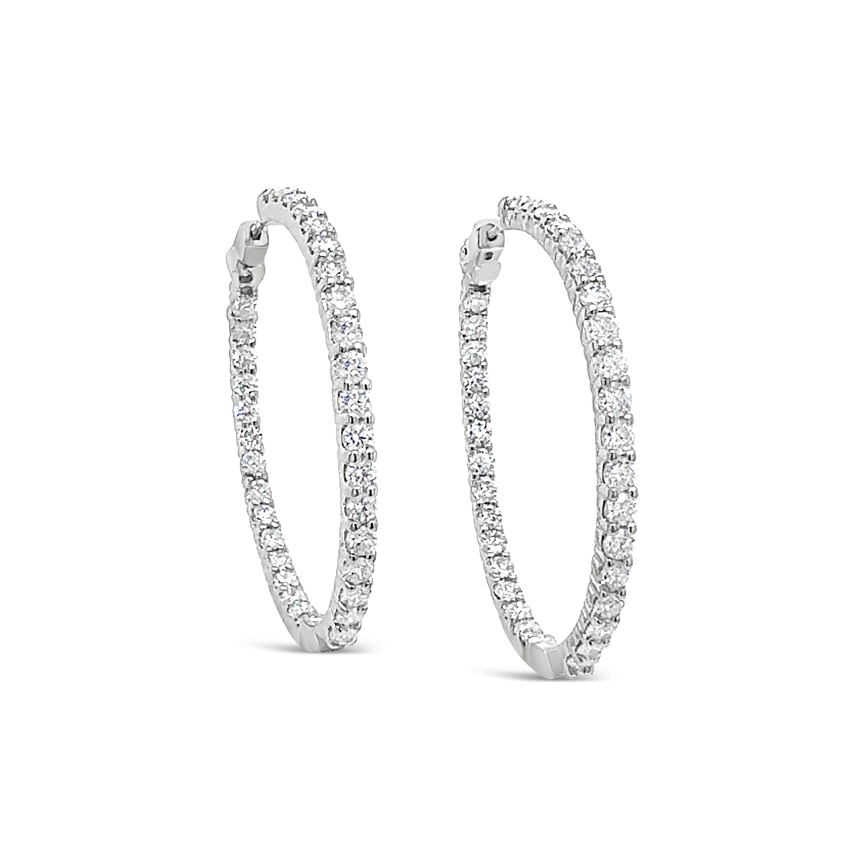 Lab Grown Diamond Slim Inside-Out Hoop Earrings