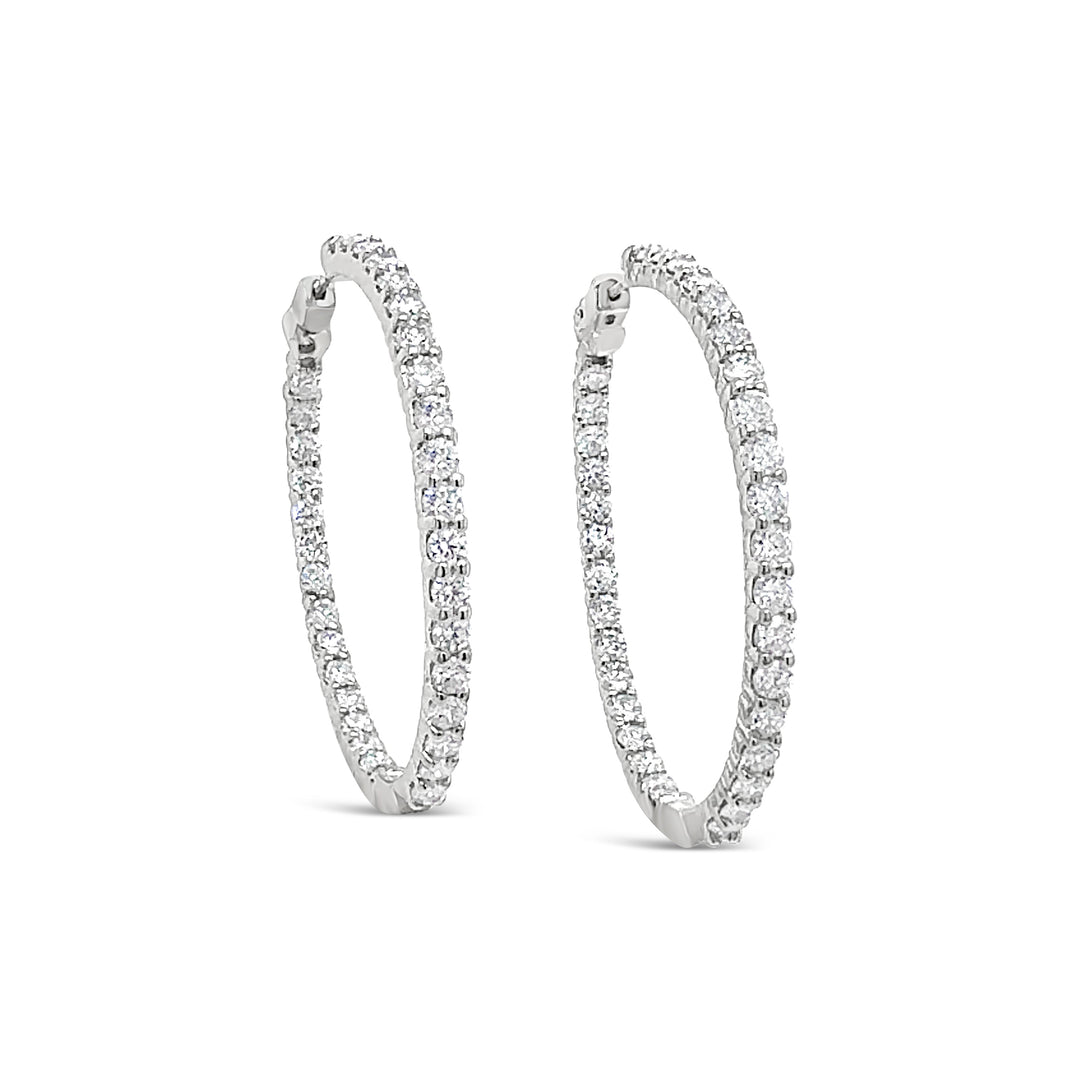 Lab Grown Diamond Slim Inside Out Hoop Earrings