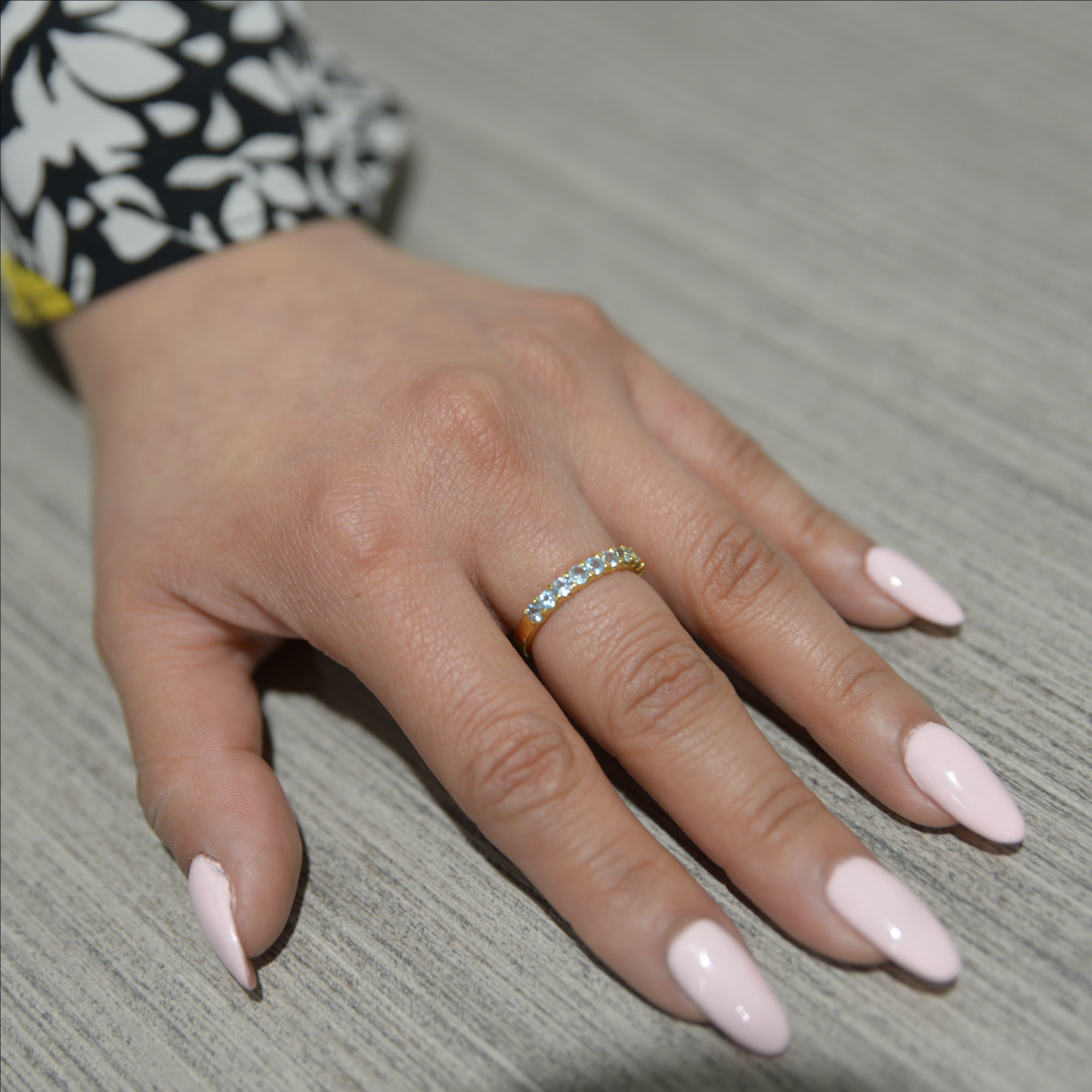 Paraíba Tourmaline Half Eternity Ring