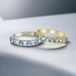 Paraíba Tourmaline Half Eternity Ring