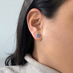 Tanzanite and Diamond Studs