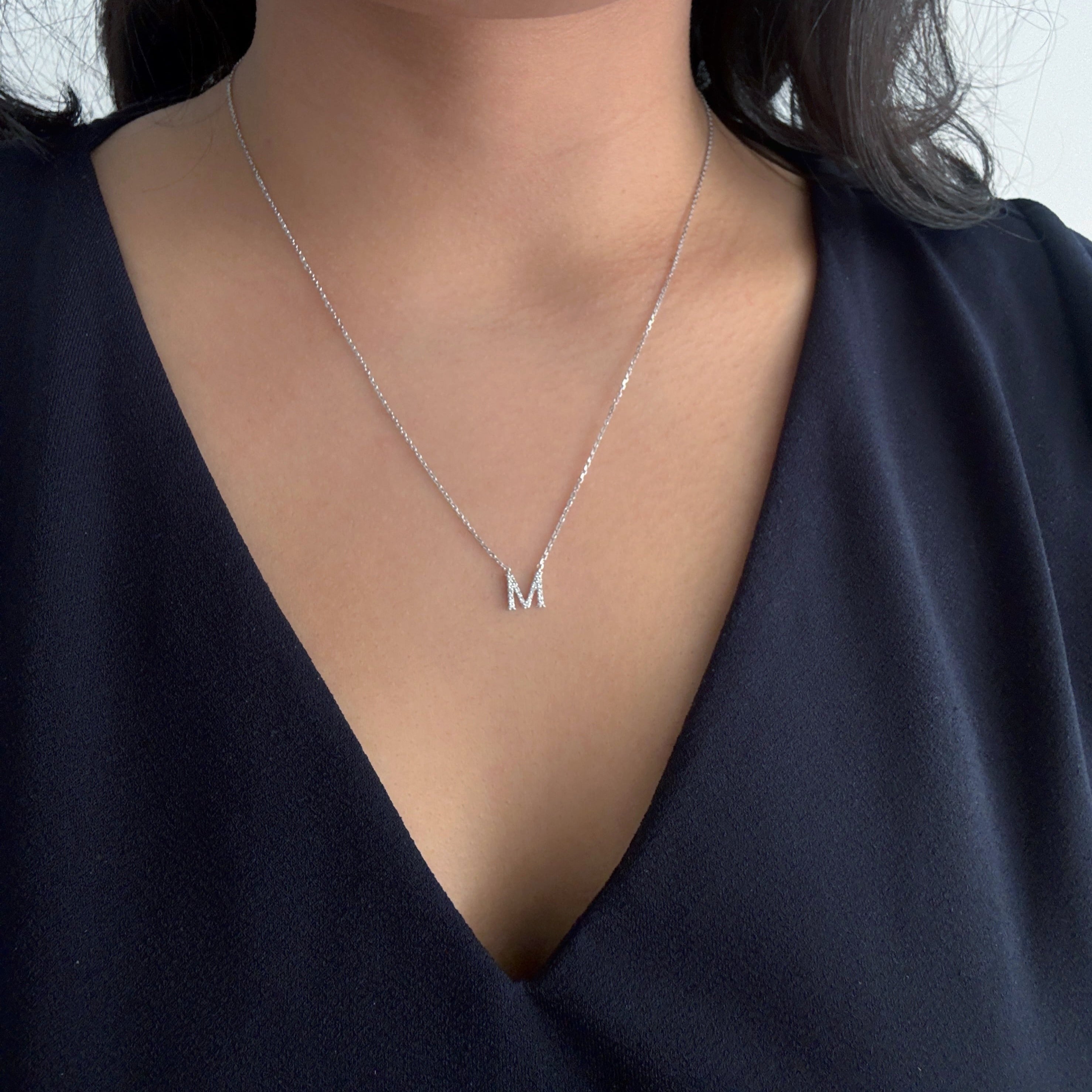 Diamond Initial Pendant