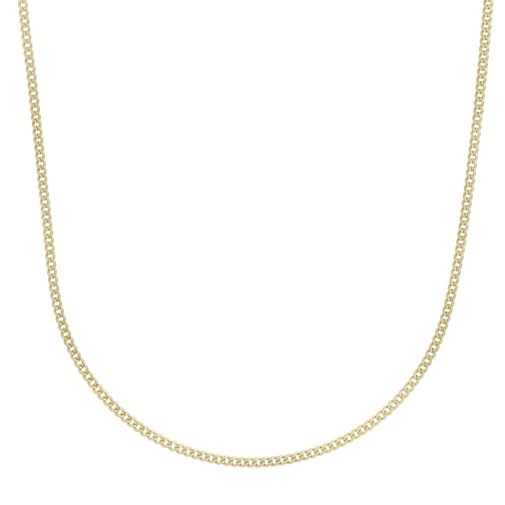14K Yellow Gold 2.2mm Baby Cuban Chain