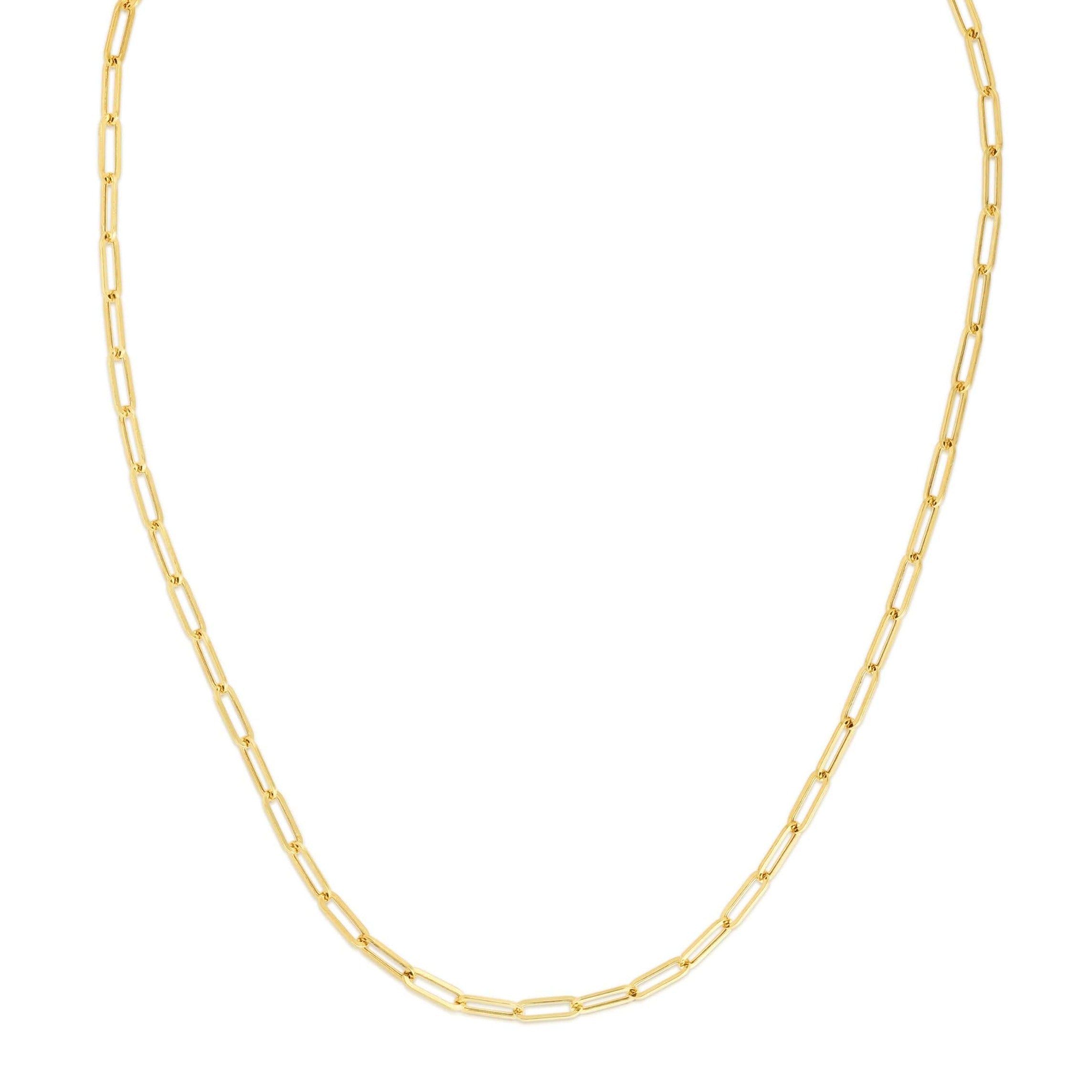 14K Yellow Gold Liteweight Paperclip Chain