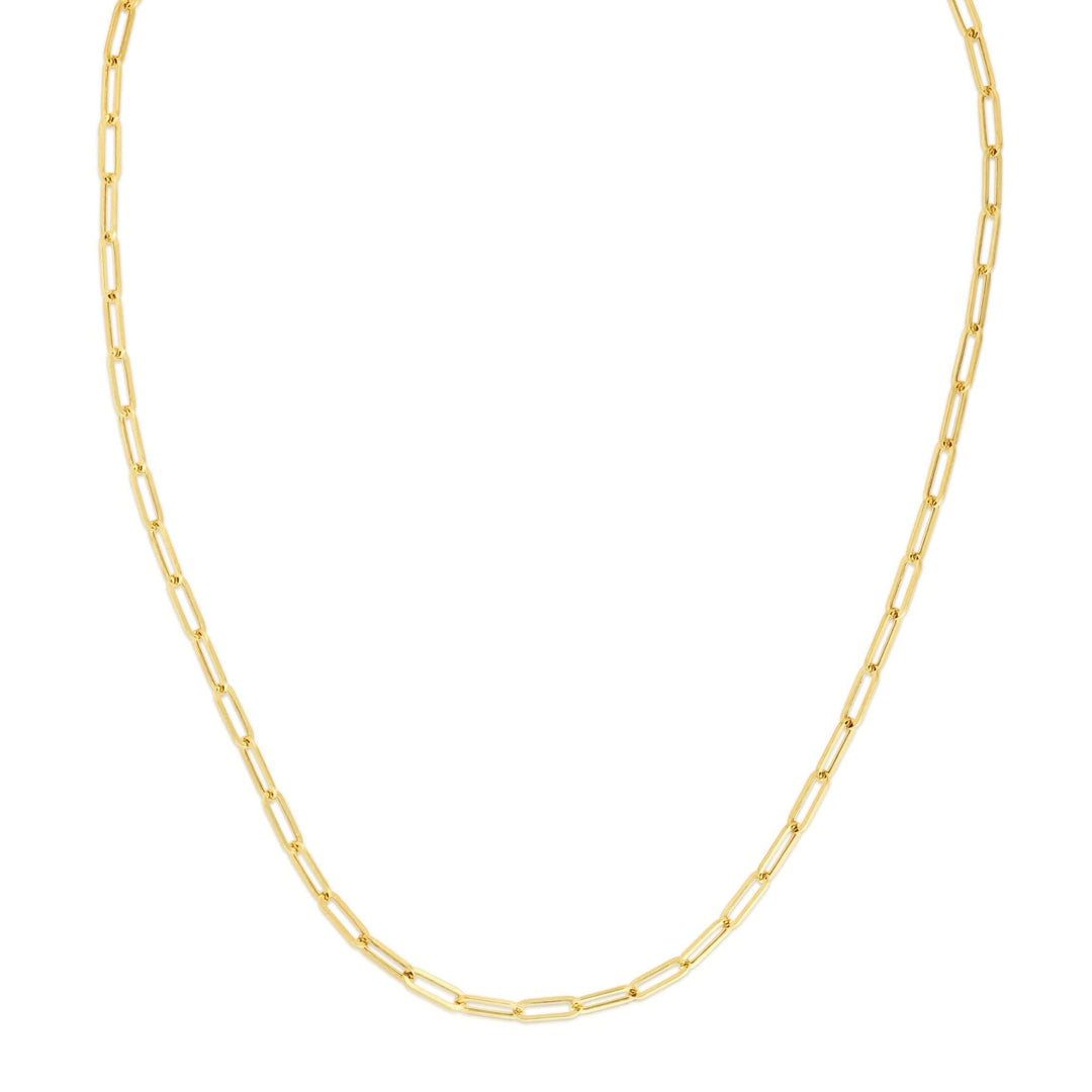 14k Yellow Gold Liteweight Paperclip Chain