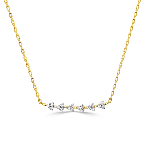 Diamond Clusters Bar Pendant