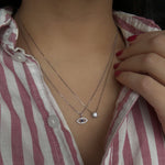 Diamond & Blue Sapphire Evil Eye Pendant