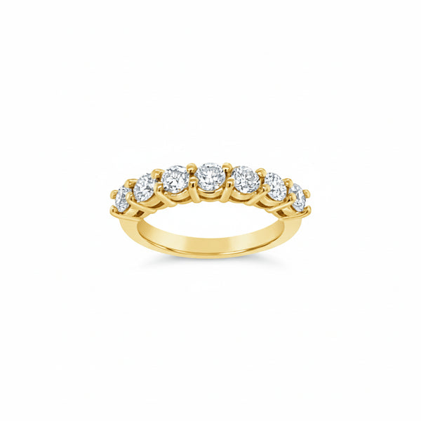 Lab Grown Diamond 7 Stone Half Eternity Ring