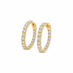 Lab Grown Diamond 5ct Inside-Out Hoop Earrings