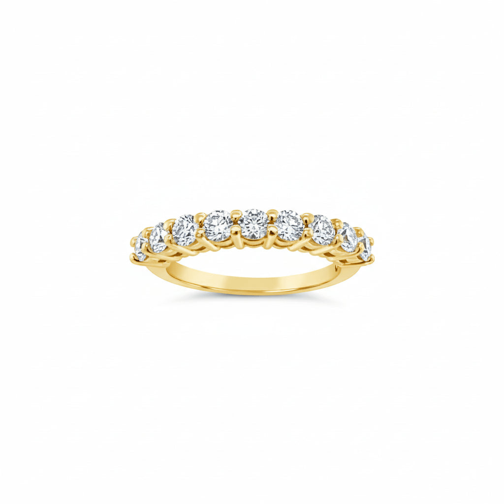 Lab Grown Diamond 9 Stone Half Eternity Ring