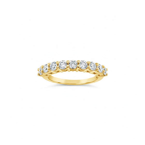 Lab Grown Diamond 9 Stone Half Eternity Ring