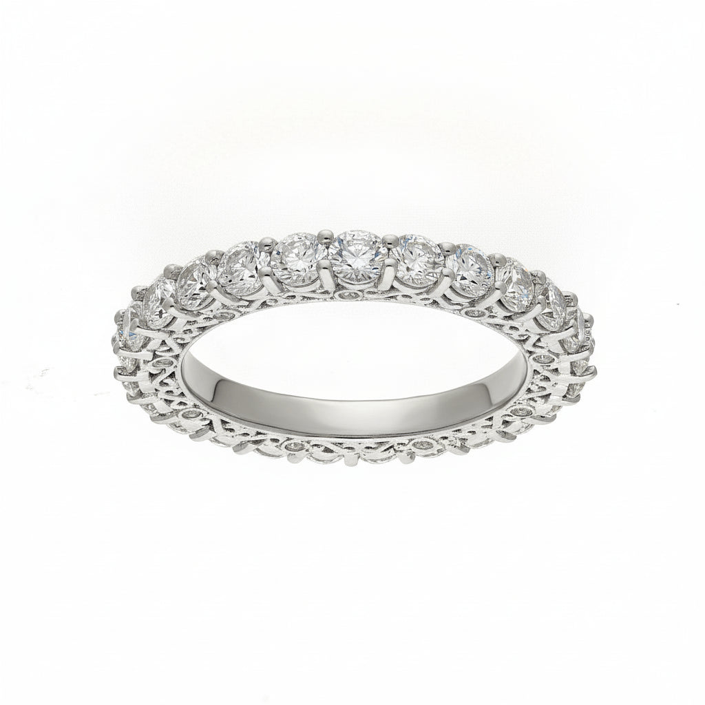 Cubic Zirconia Eternity Band Ring