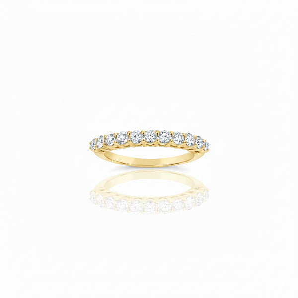 Lab Grown Diamond 11 Stone Half Eternity Ring