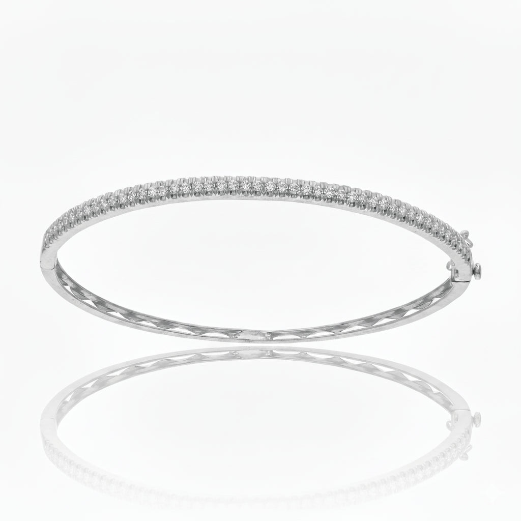 CZ and Silver Bangle
