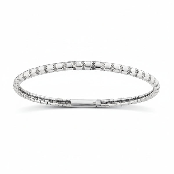 CZ and Sterling Silver Bangle