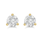 3 Prong Diamond Stud Earrings