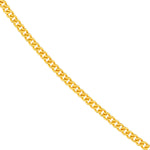 14K Yellow Gold 0.9mm Curb Chain