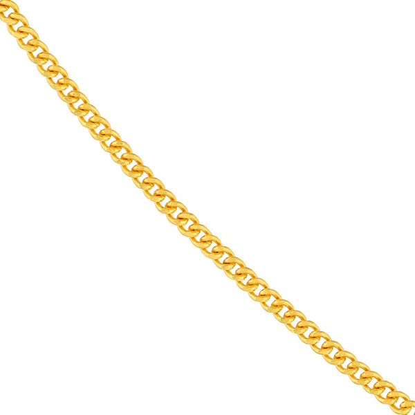 14K Yellow Gold 0.9mm Curb Chain