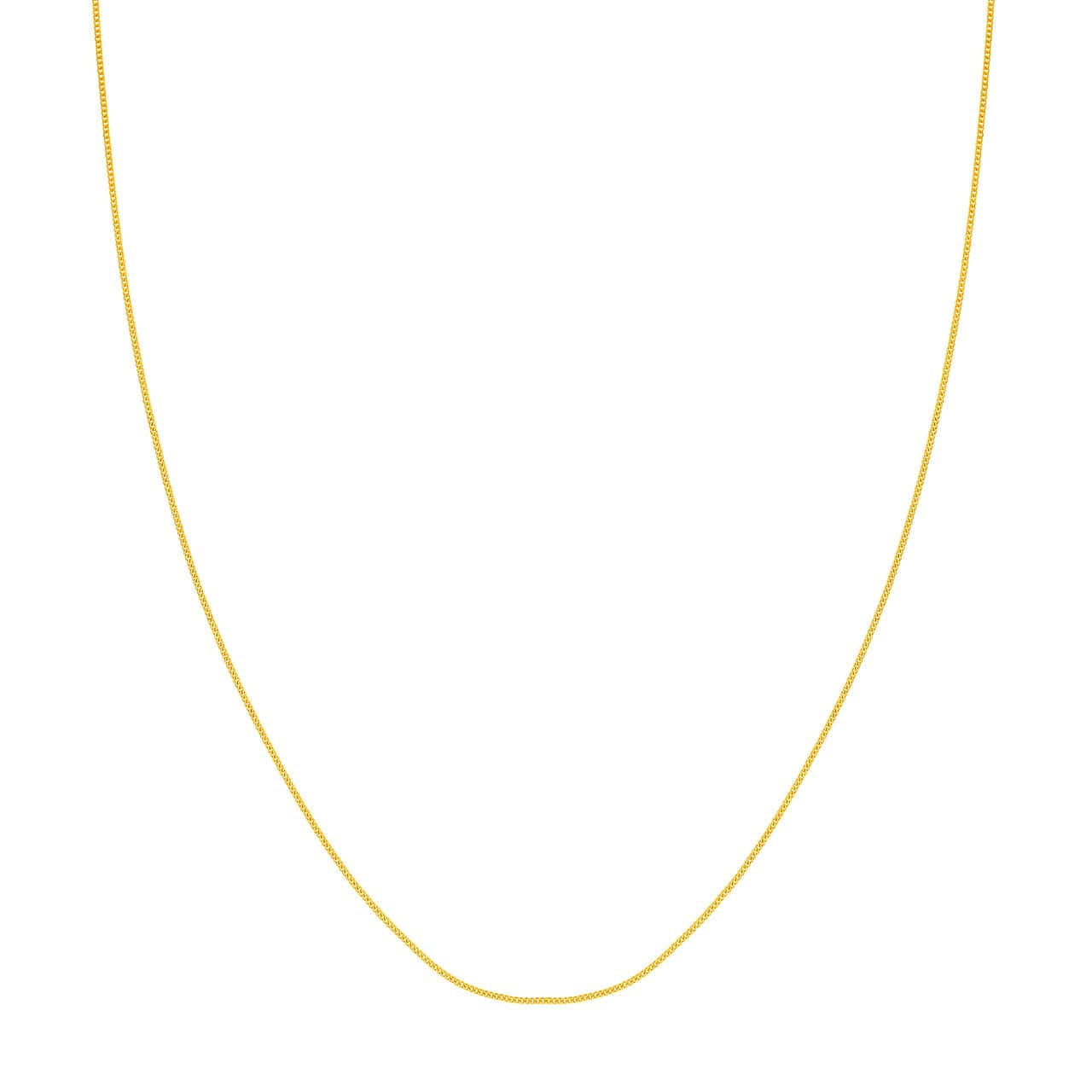 14K Yellow Gold 0.9mm Curb Chain