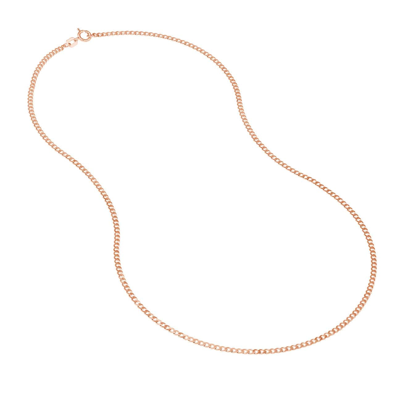 14K Gold 1.95mm Open Curb Chain