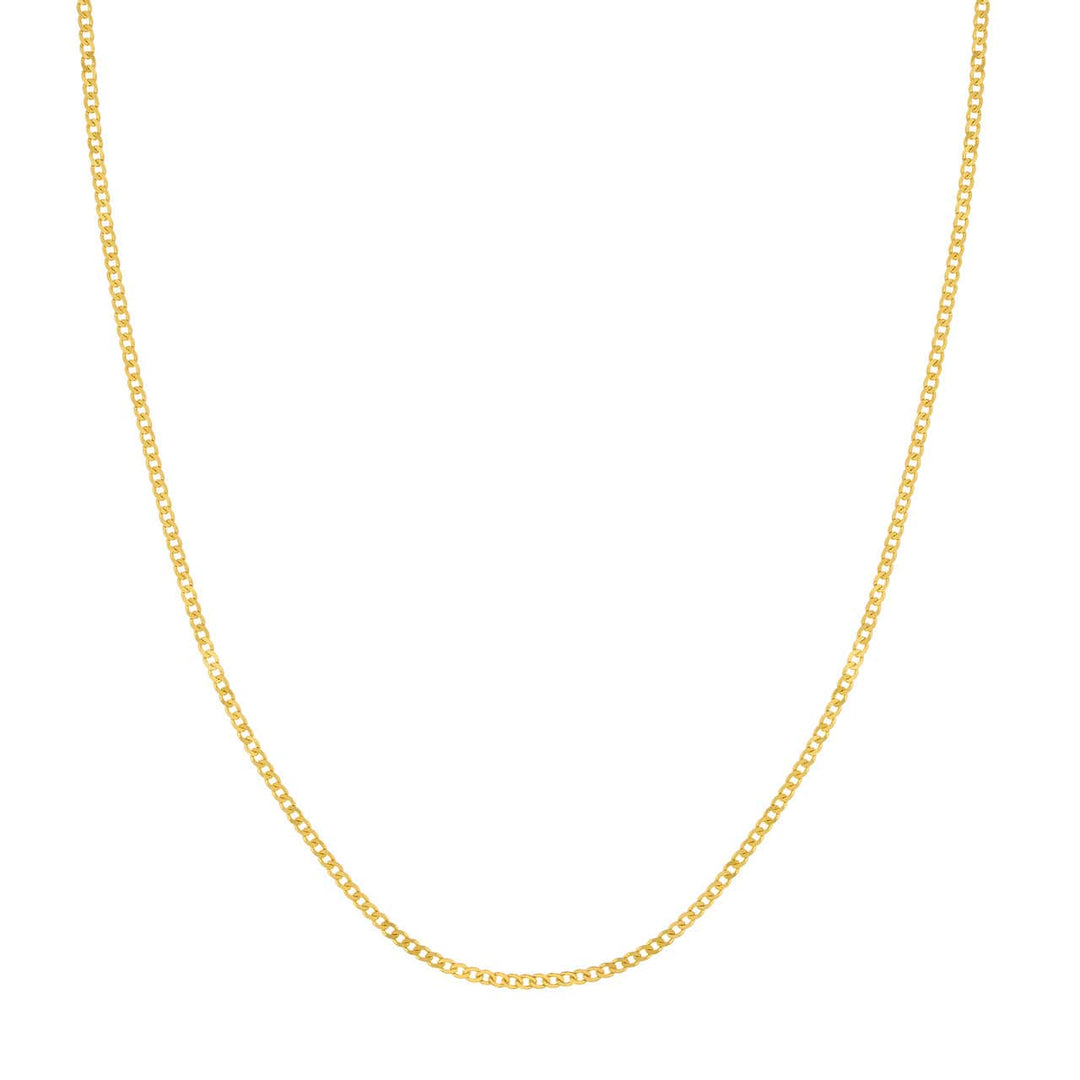 14k Gold 1 95mm Open Curb Chain