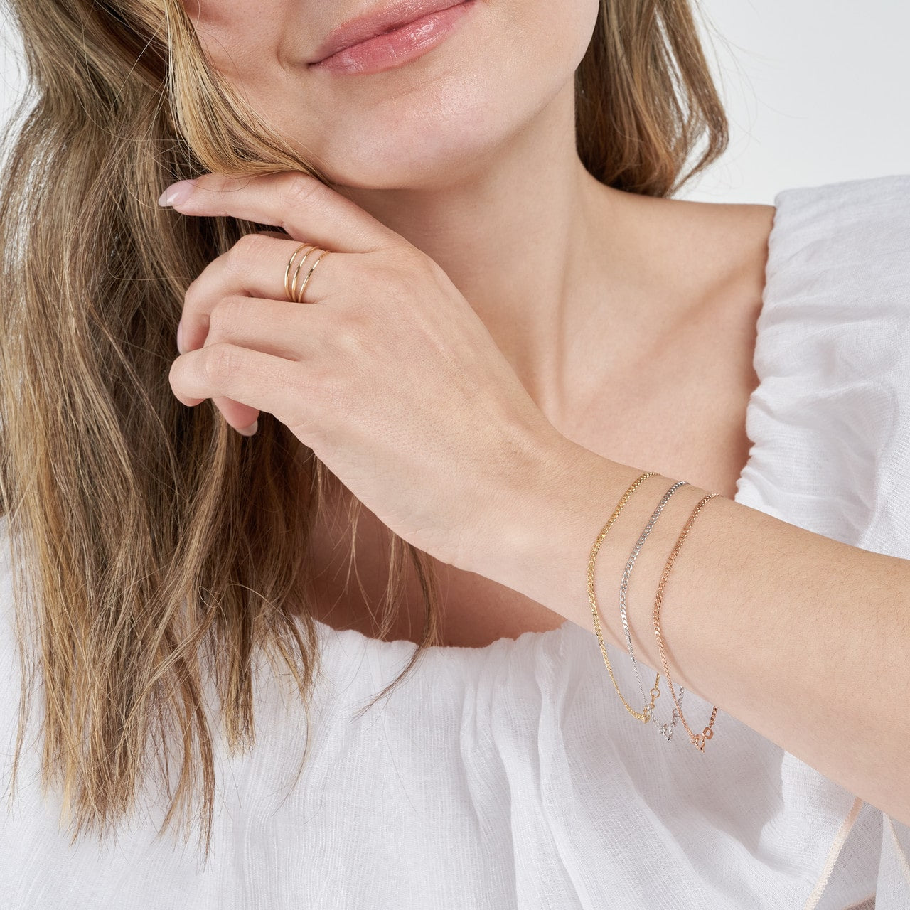 14K Gold 1.95mm Open Curb Bracelet