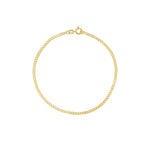 14K Gold 1.95mm Open Curb Bracelet