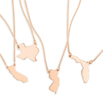 14K Gold State Necklace