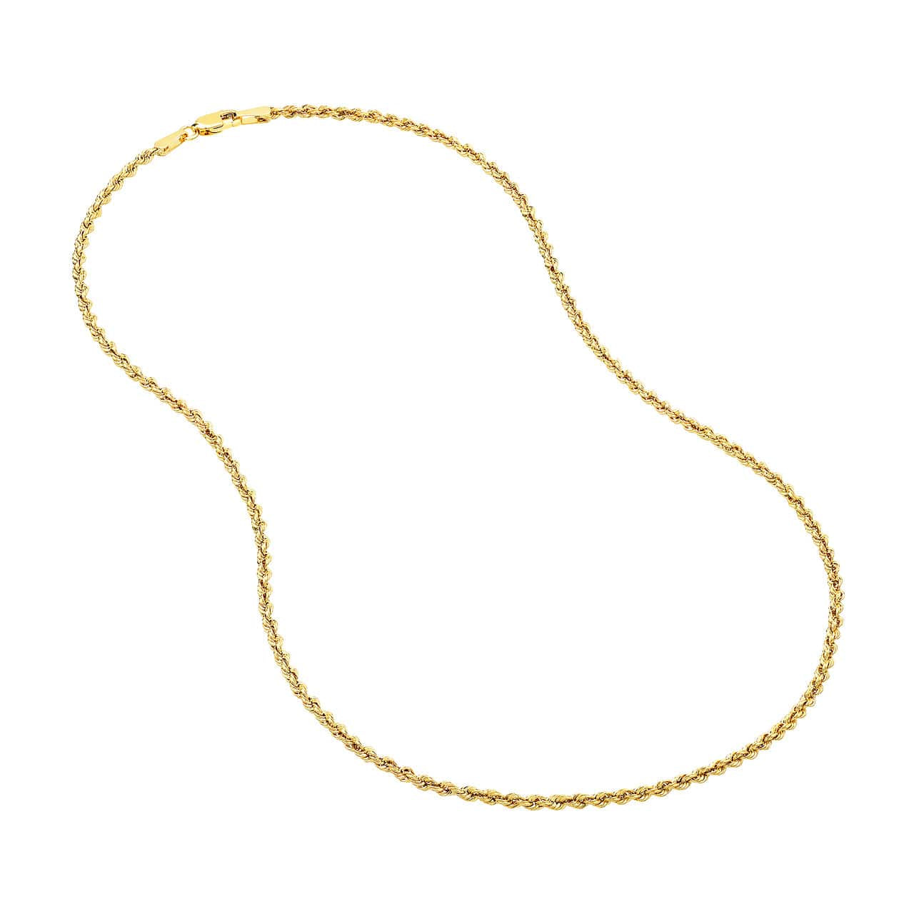14K Gold 2mm Lite Rope Chain