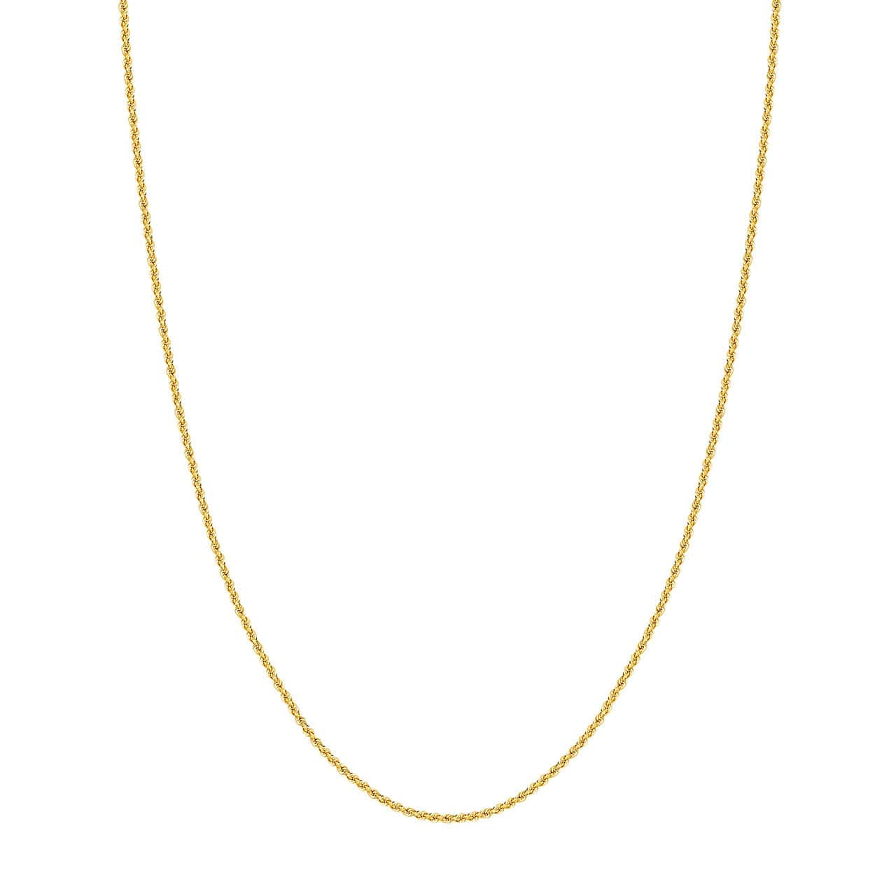 14K Gold 2mm Lite Rope Chain