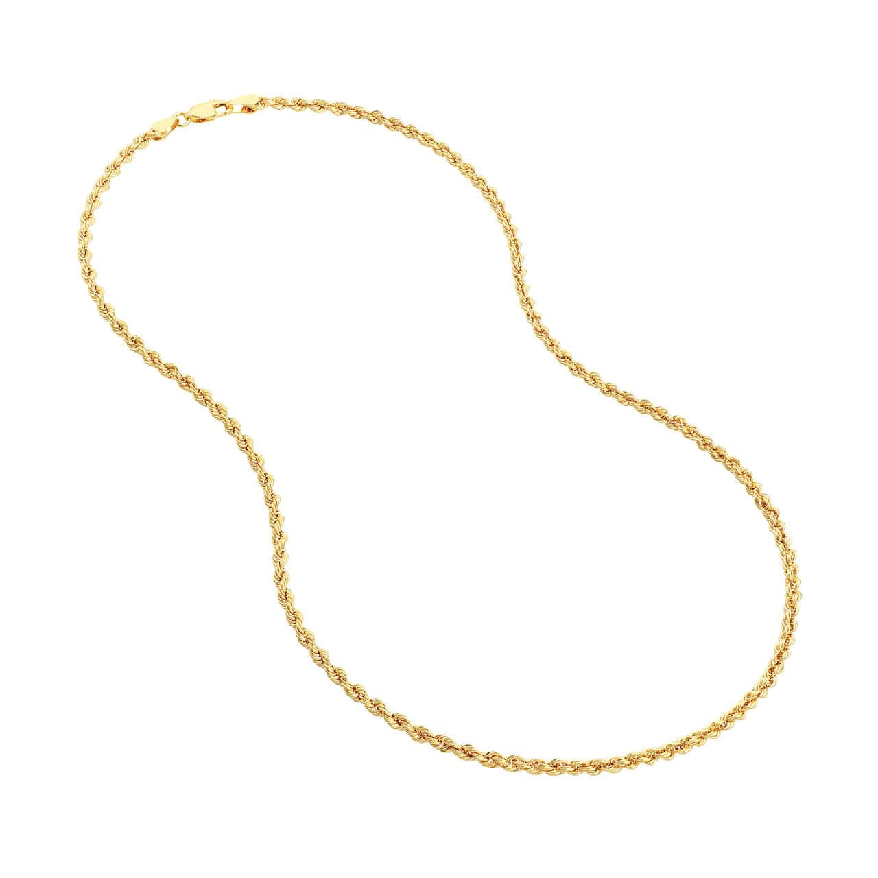 14K Gold 3mm Lite Rope Chain