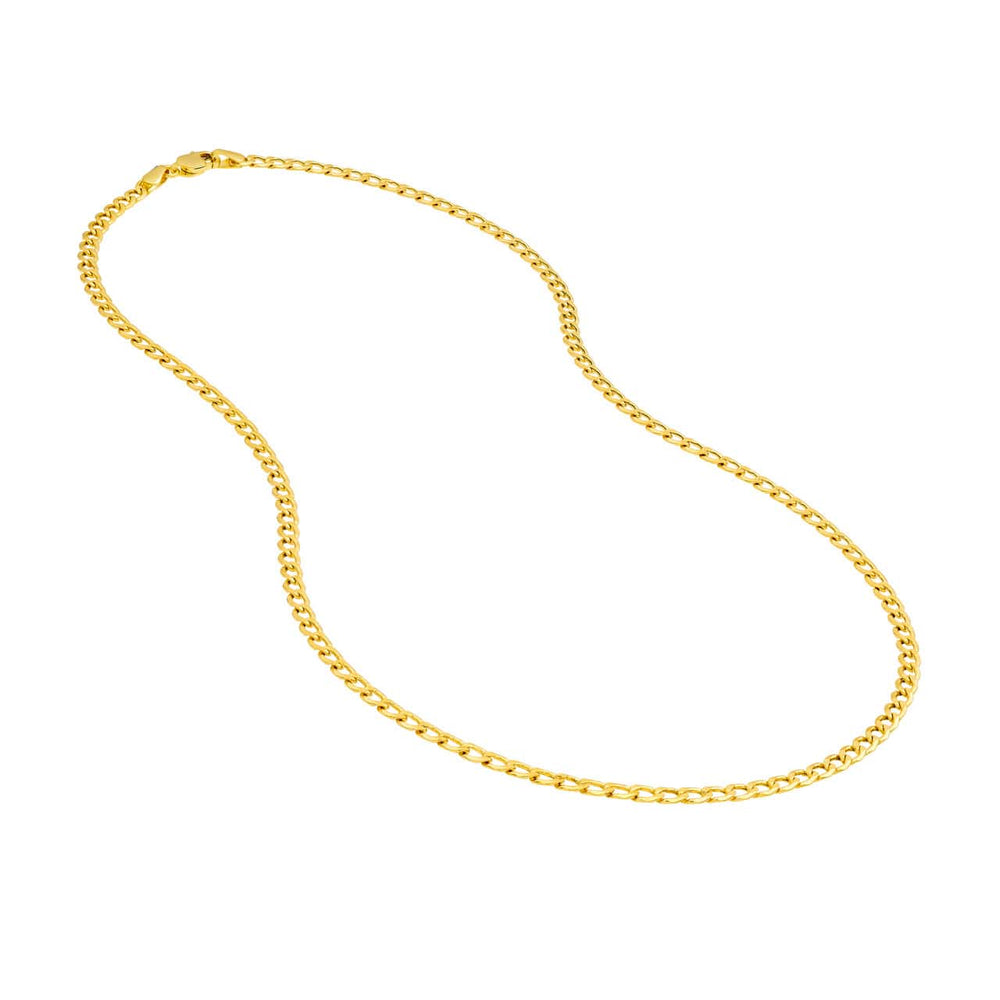 14k Yellow Gold 3 70mm Curb Chain-2