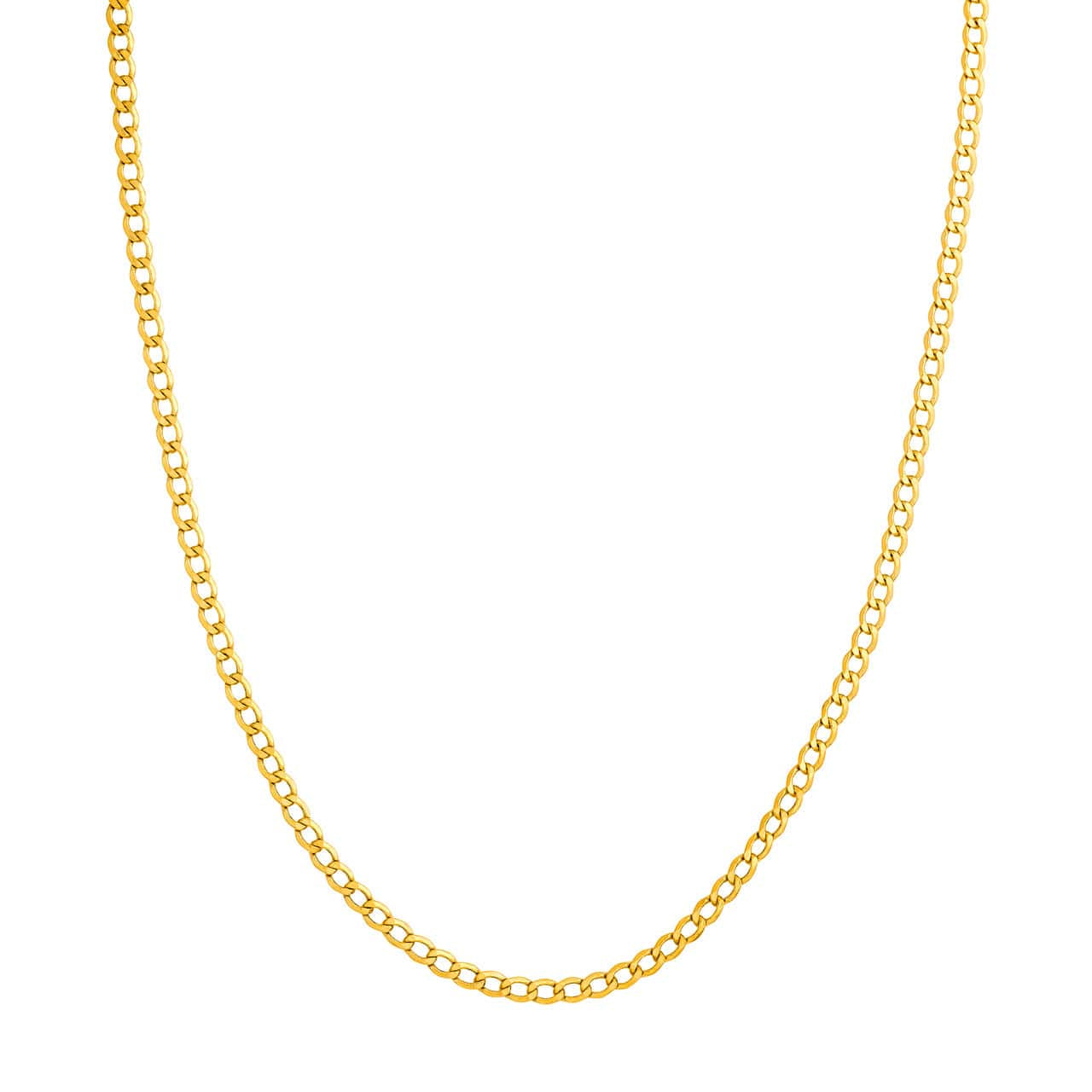 14K Yellow Gold 3.70mm Curb Chain