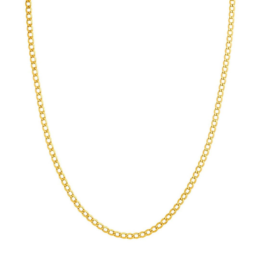 14k Yellow Gold 3 70mm Curb Chain