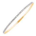 Load image into Gallery viewer, 2ct diamond flexi bangle in 14k yellow gold
