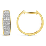 Diamond Curvy Hoop Earrings  