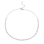 Load image into Gallery viewer, Diamond and Heart Bezel Necklace in 14k white gold