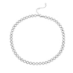 Load image into Gallery viewer, Full Circle Link Eternity Diamond Necklace in 14k white gold