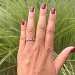 Amethyst and Diamond Band Ring  