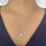 Load image into Gallery viewer, Baguette Diamond Cluster Pendant