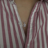 Baguette Diamond Cluster Pendant in 14K White Gold