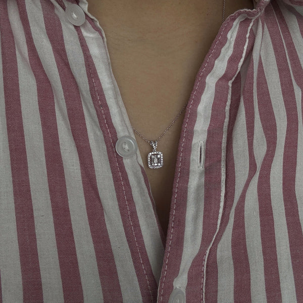 Baguette Diamond Cluster Pendant