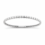 sterling silver flexi bangle with cz stones