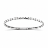 sterling silver flexi bangle with cz stones
