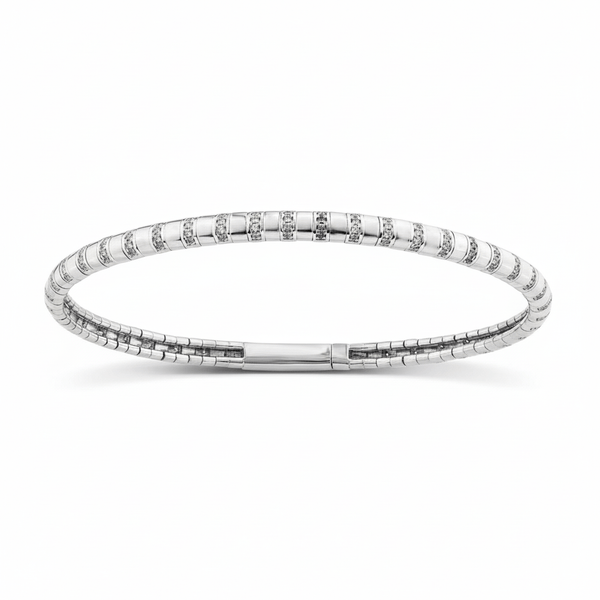 CZ and Sterling Silver Bangle