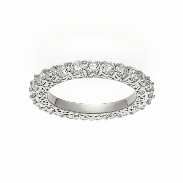 Cubic Zirconia Eternity Band Ring
