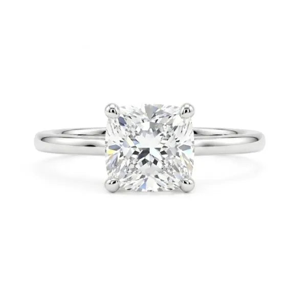 Cushion Cut Diamond Solitaire Ring
