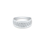 white gold diamond band ring with a diamonds in a diagonal design