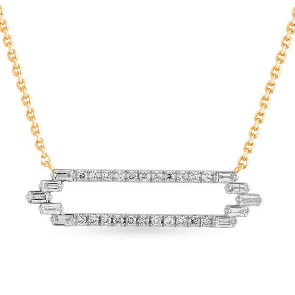 Diamond Baguette and Round Fashion Pendant