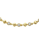 Diamond and Heart Bezel Bracelet - MJL